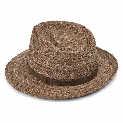 Słomiany kapelusz - Gårda Tenerife Raffia Fedora (naturalny/brązowy)