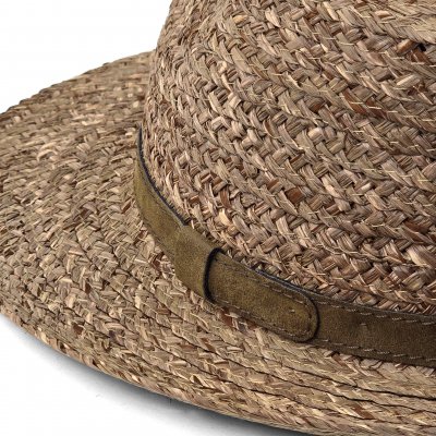 Słomiany kapelusz - Gårda Tenerife Raffia Fedora (naturalny/brązowy)