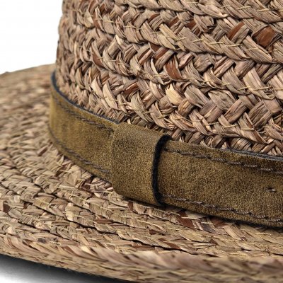 Słomiany kapelusz - Gårda Tenerife Raffia Fedora (naturalny/brązowy)