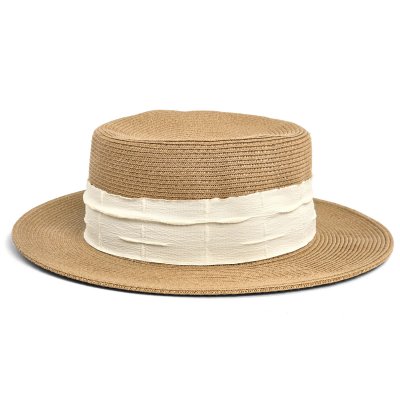 Słomiany kapelusz - Gårda Valletta Boater (khaki)