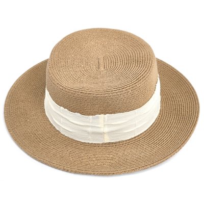 Słomiany kapelusz - Gårda Valletta Boater (khaki)