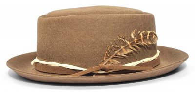 Kapelusze - Gårda Corby Pork Pie (jasnobrązowy)