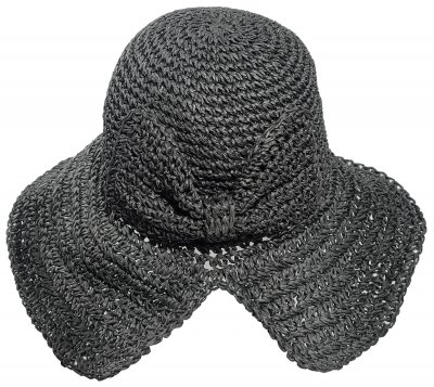 Słomiany kapelusz - Gårda Serafina (czarny)