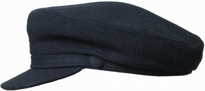 Fiddler cap - Gårda Tortoli Wool (ciemnoniebieski)